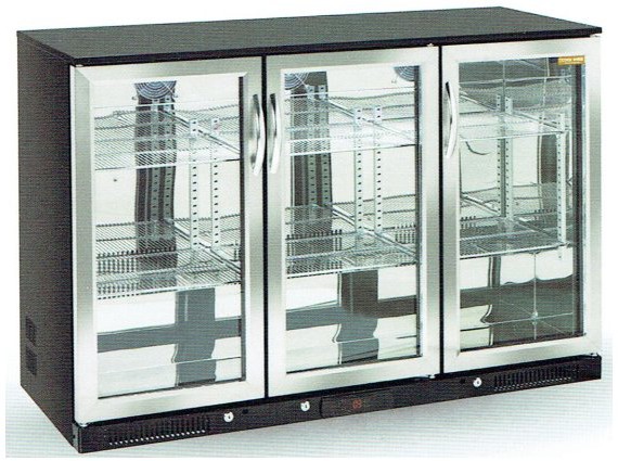 Retrobanco refrigerato 3 porte vetro BBA 348